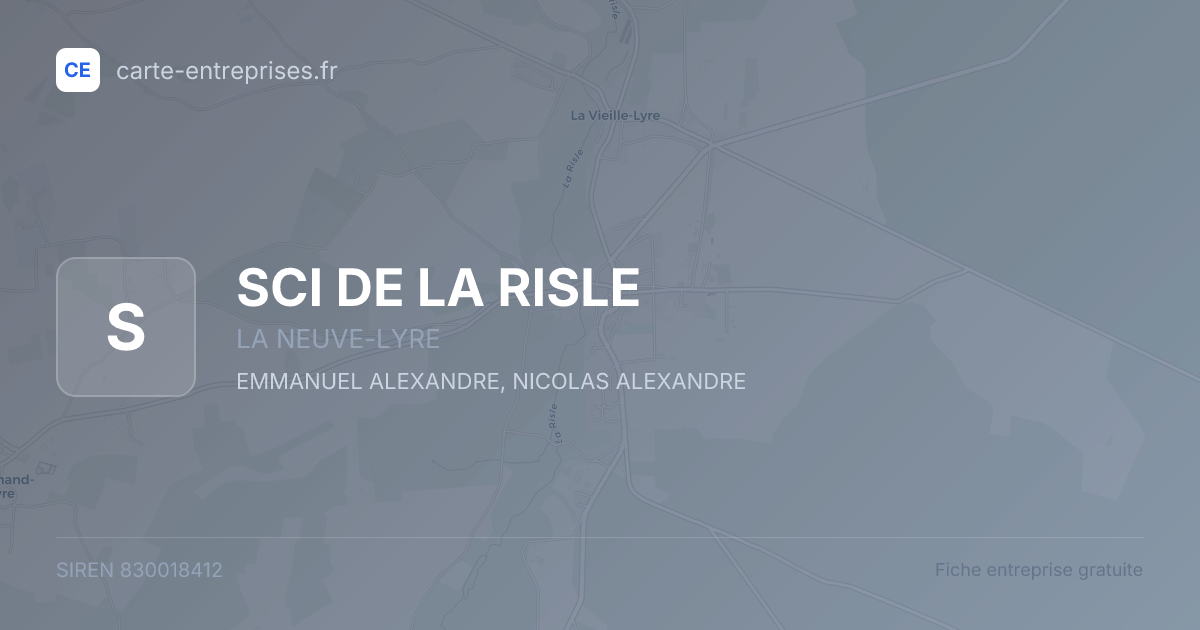 SCI DE LA RISLE — 830018412 — fiche entreprise