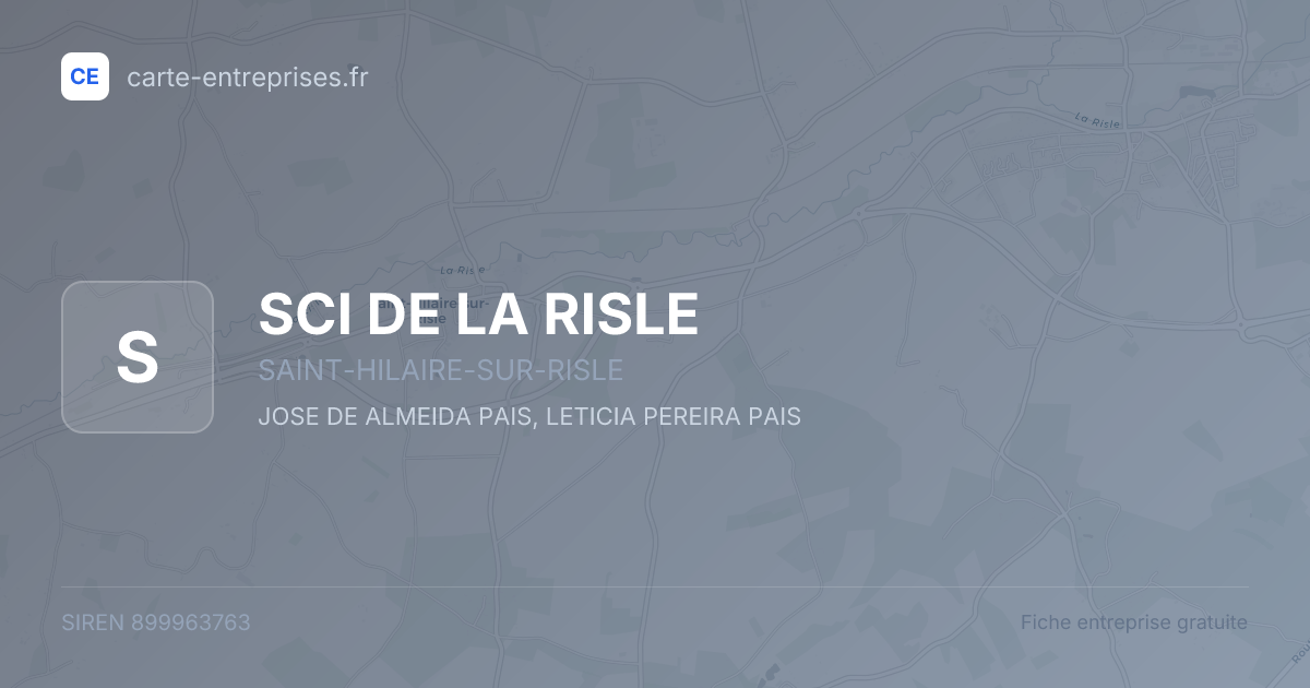 SCI DE LA RISLE — 899963763 — fiche entreprise