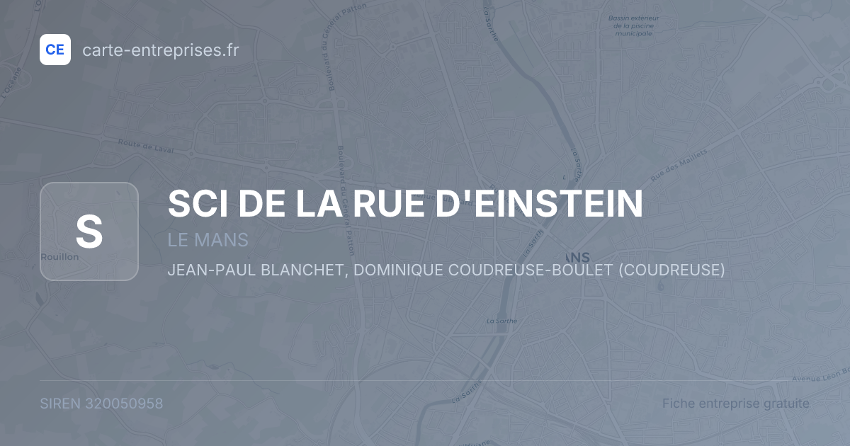 SCI DE LA RUE D'EINSTEIN — 320050958 — fiche entreprise