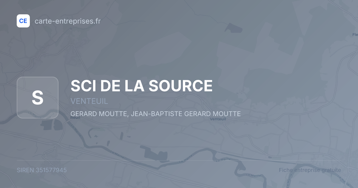 SCI DE LA SOURCE — 351577945 — fiche entreprise