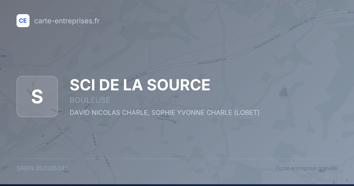 SCI DE LA SOURCE — 352006340 — fiche entreprise