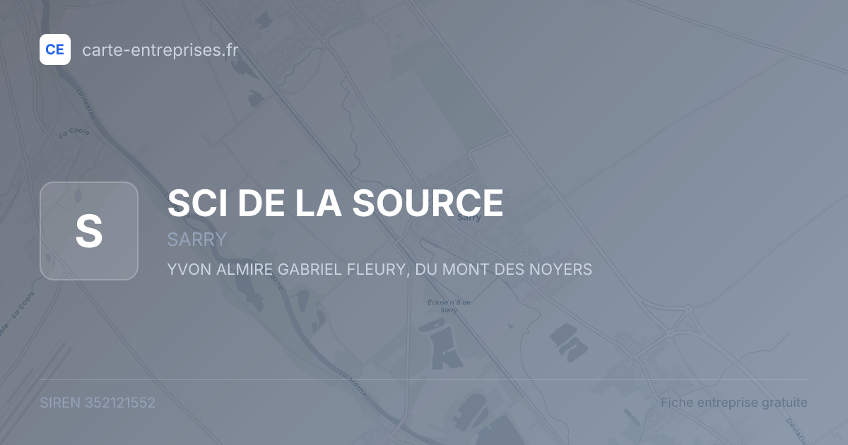SCI DE LA SOURCE — 352121552 — fiche entreprise
