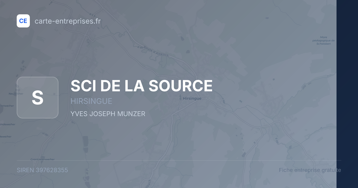 SCI DE LA SOURCE — 397628355 — fiche entreprise