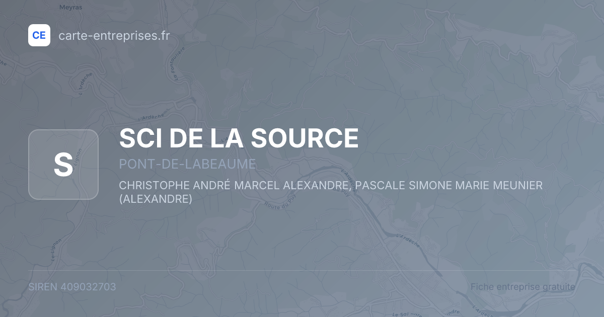 SCI DE LA SOURCE — 409032703 — fiche entreprise