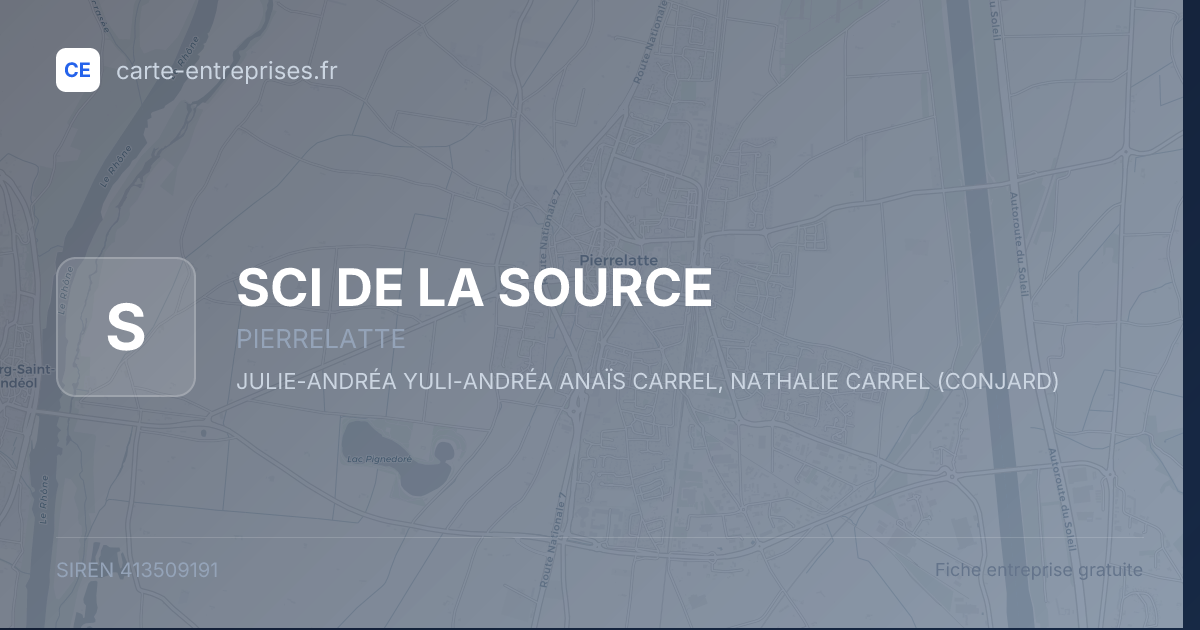 SCI DE LA SOURCE — 413509191 — fiche entreprise