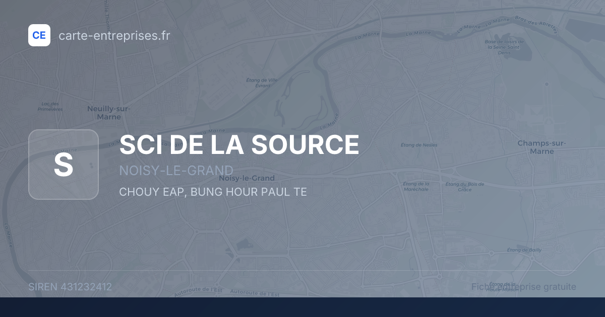 SCI DE LA SOURCE — 431232412 — fiche entreprise
