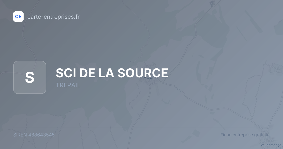 SCI DE LA SOURCE — 488643545 — fiche entreprise