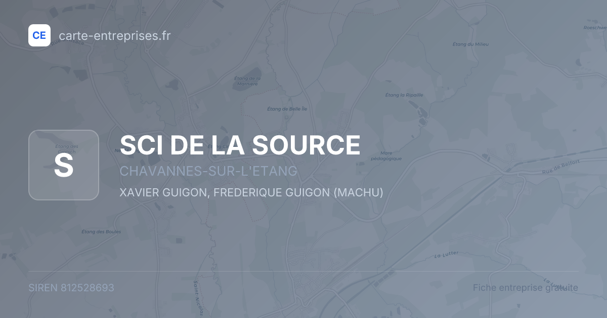 SCI DE LA SOURCE — 812528693 — fiche entreprise