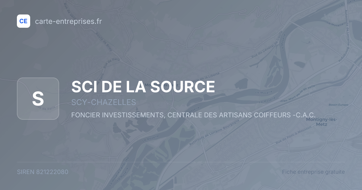 SCI DE LA SOURCE — 821222080 — fiche entreprise