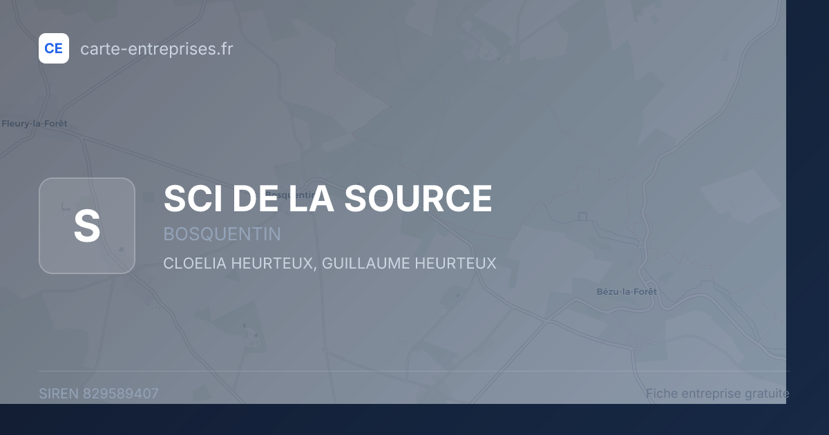 SCI DE LA SOURCE — 829589407 — fiche entreprise