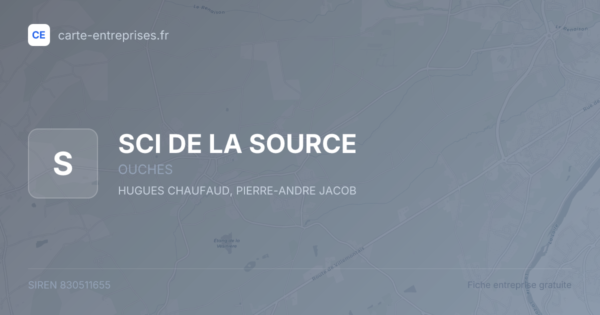 SCI DE LA SOURCE — 830511655 — fiche entreprise