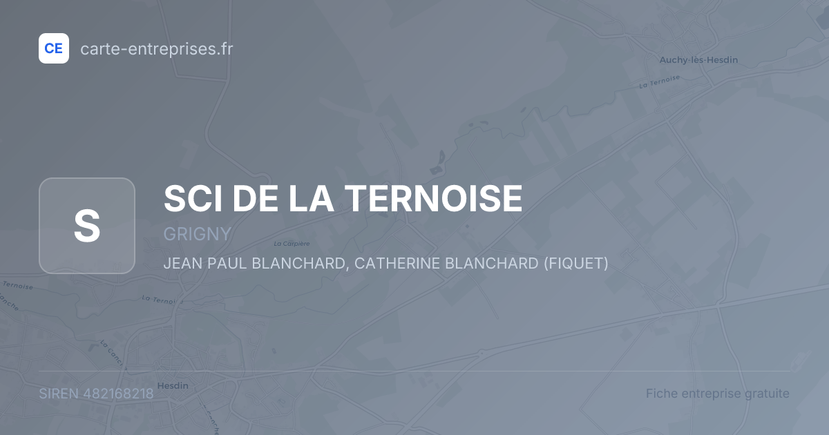 SCI DE LA TERNOISE — 482168218 — fiche entreprise