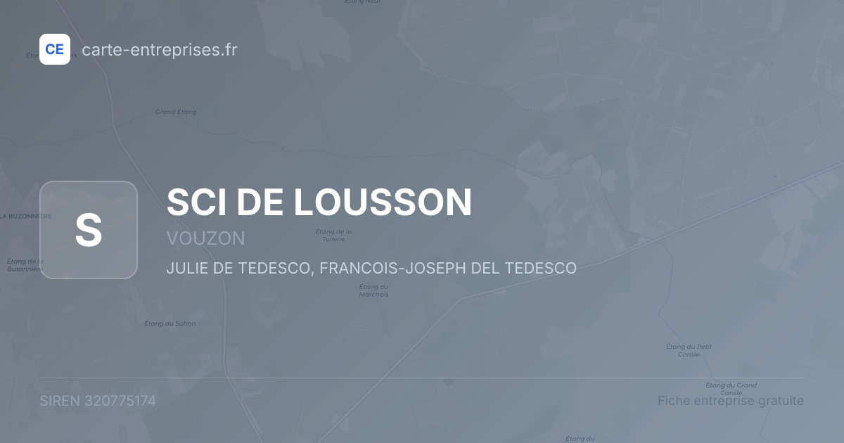 SCI DE LOUSSON — 320775174 — fiche entreprise