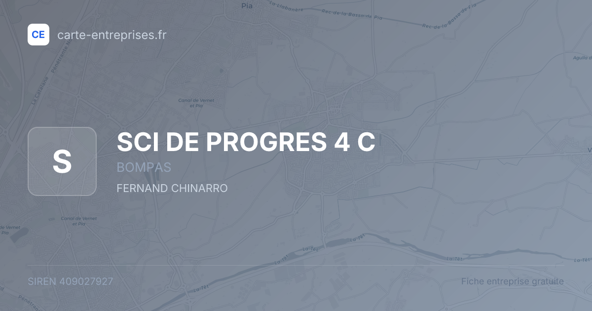 SCI DE PROGRES 4 C — 409027927 — fiche entreprise