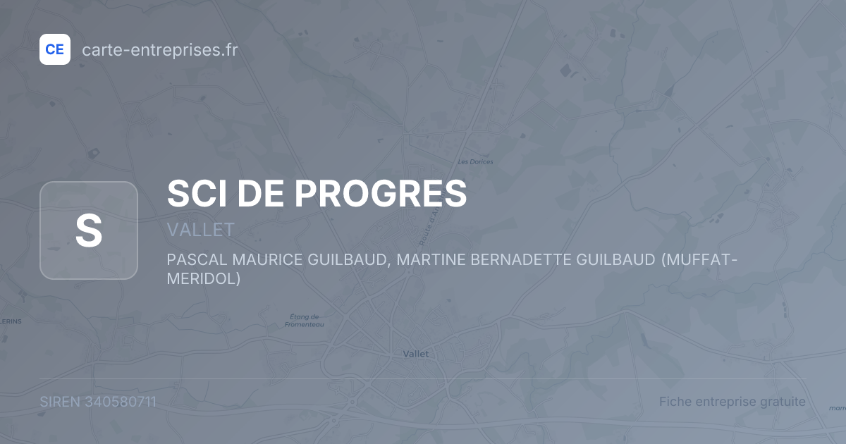 SCI DE PROGRES — 340580711 — fiche entreprise