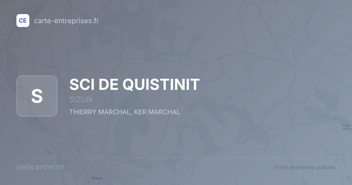 SCI DE QUISTINIT — 891780751 — fiche entreprise
