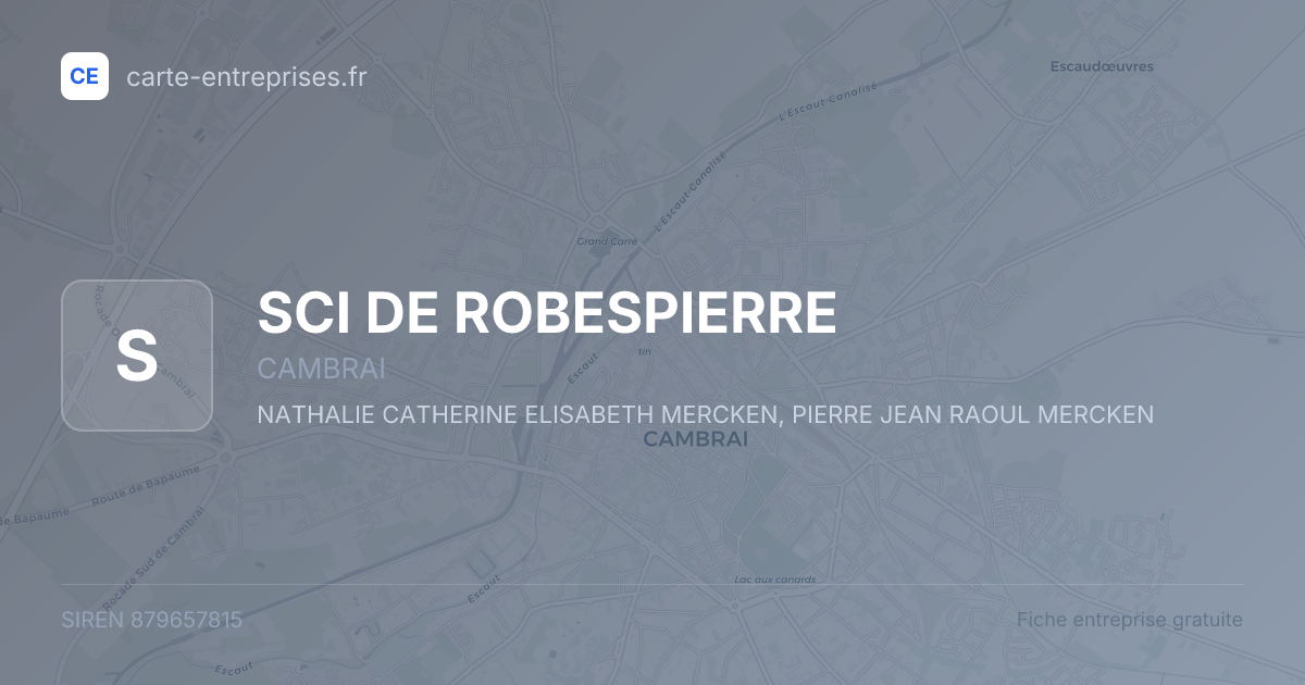 SCI DE ROBESPIERRE — 879657815 — fiche entreprise