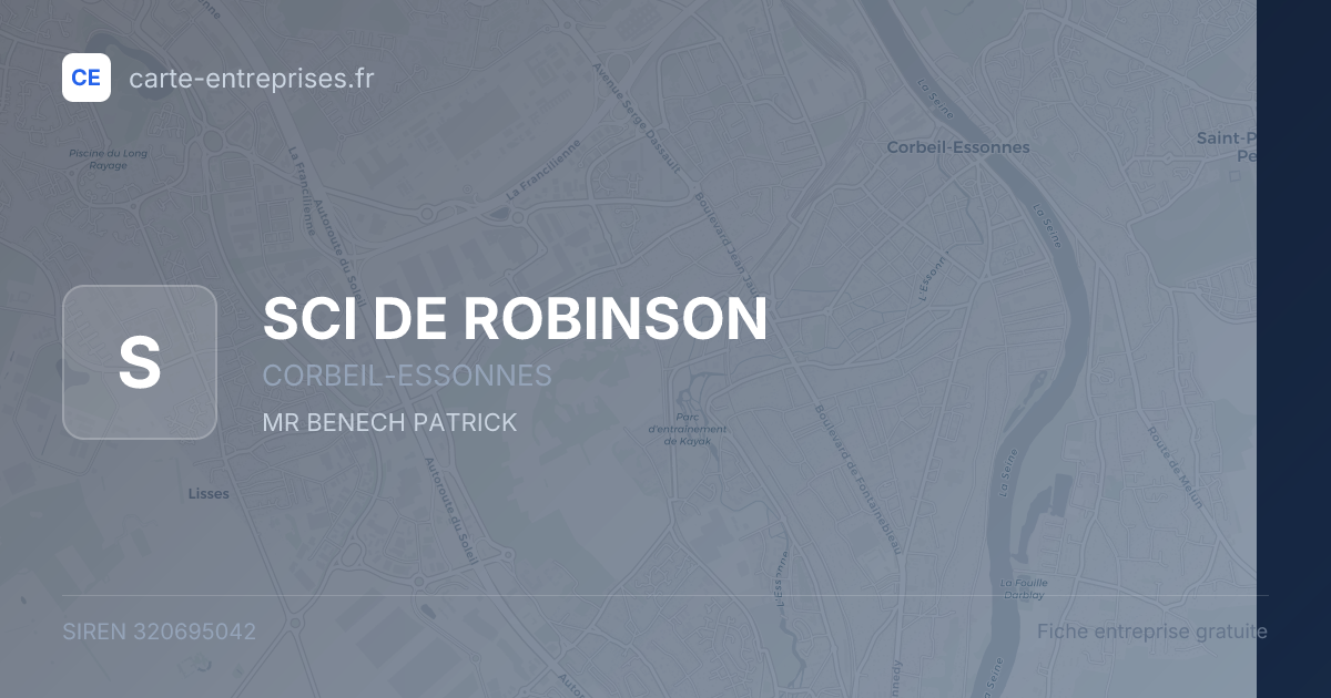 SCI DE ROBINSON — 320695042 — fiche entreprise