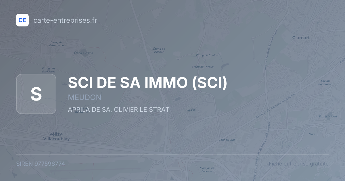 SCI DE SA IMMO (SCI) — 977596774 — fiche entreprise