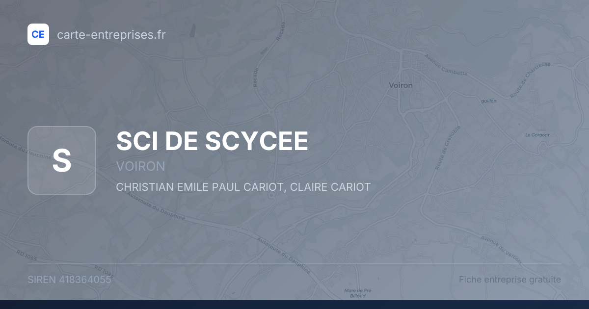 SCI DE SCYCEE — 418364055 — fiche entreprise