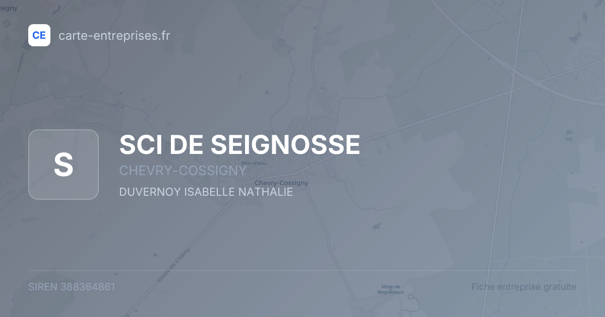 SCI DE SEIGNOSSE — 388364861 — fiche entreprise