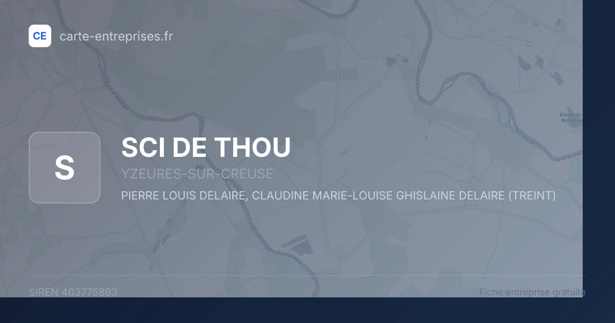SCI DE THOU — 403775893 — fiche entreprise