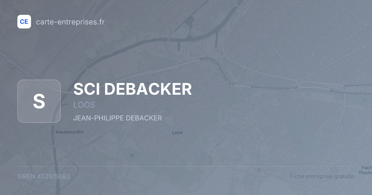 SCI DEBACKER — 452515083 — fiche entreprise