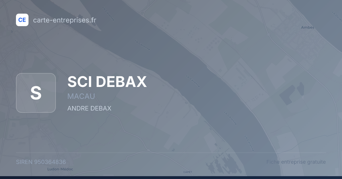 SCI DEBAX — 950364836 — fiche entreprise