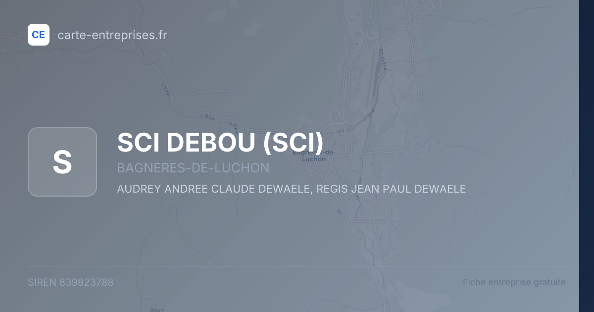 SCI DEBOU (SCI) — 839823788 — fiche entreprise