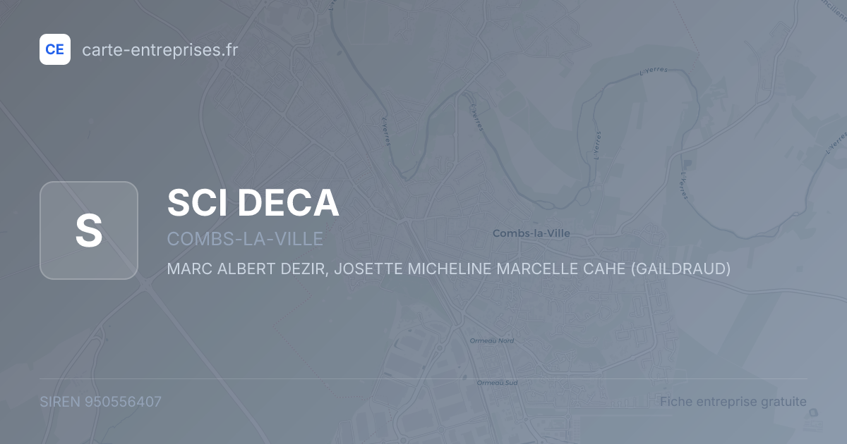 SCI DECA — 950556407 — fiche entreprise