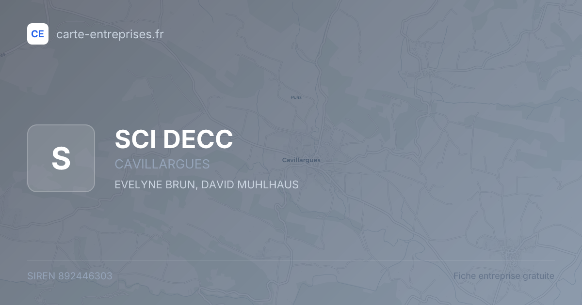 SCI DECC — 892446303 — fiche entreprise