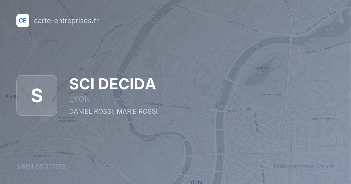 SCI DECIDA — 331337972 — fiche entreprise