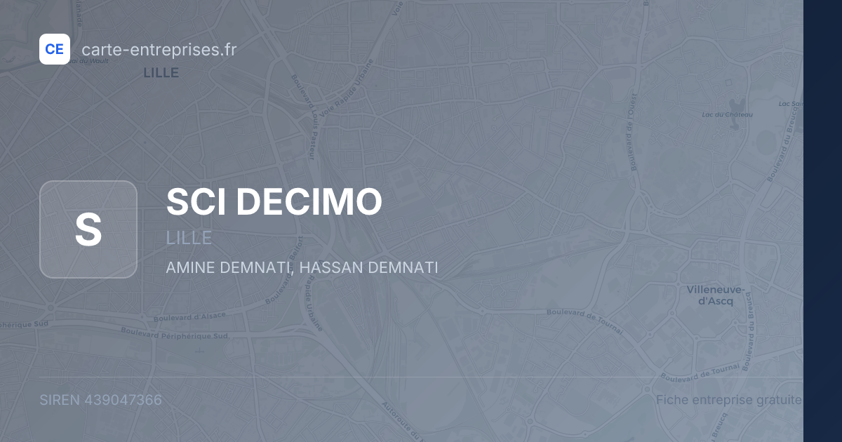 SCI DECIMO — 439047366 — fiche entreprise