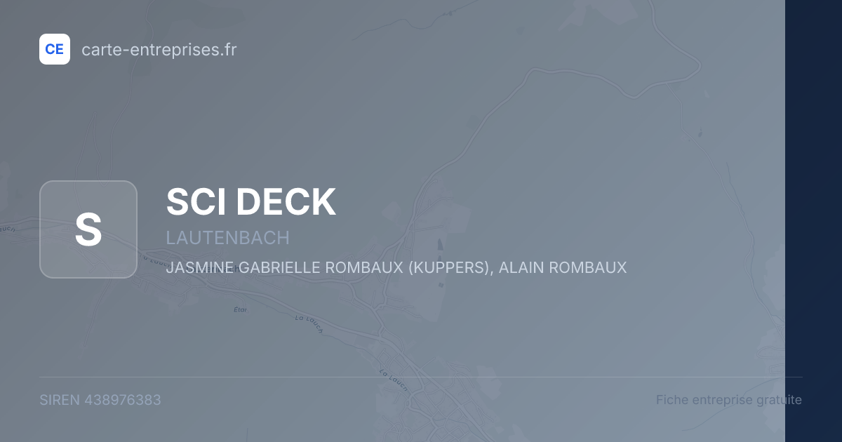 SCI DECK — 438976383 — fiche entreprise