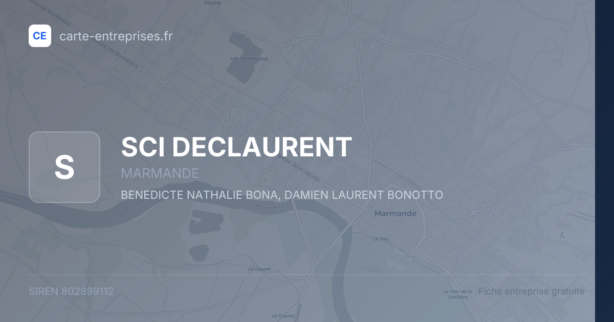 SCI DECLAURENT — 802899112 — fiche entreprise