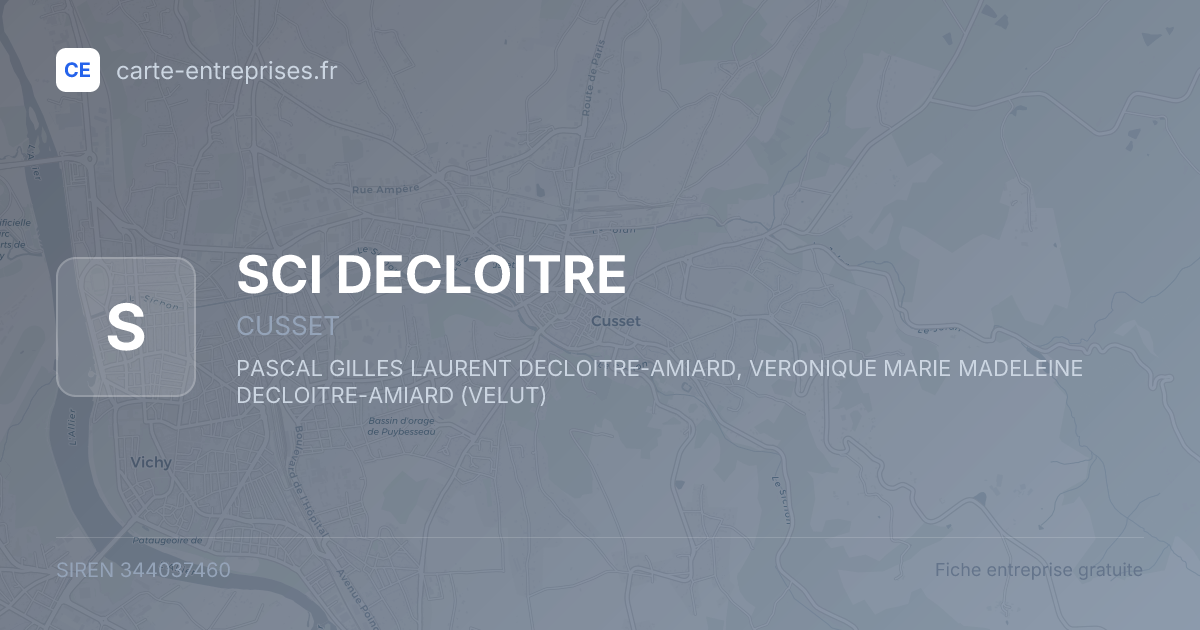 SCI DECLOITRE — 344037460 — fiche entreprise