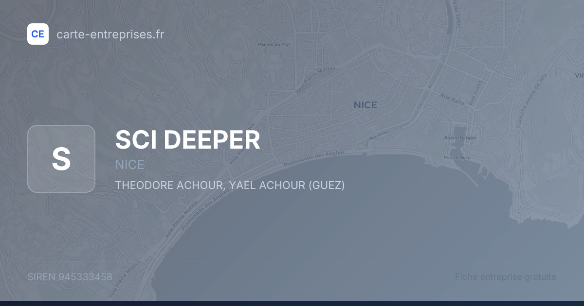 SCI DEEPER — 945333458 — fiche entreprise