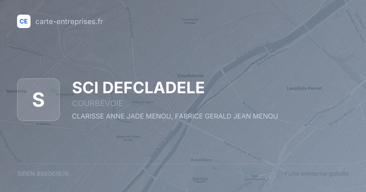 SCI DEFCLADELE — 888061876 — fiche entreprise
