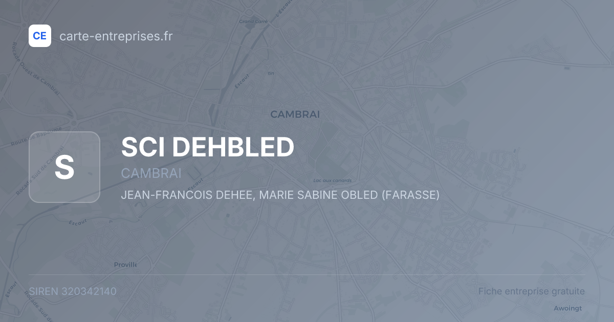 SCI DEHBLED — 320342140 — fiche entreprise