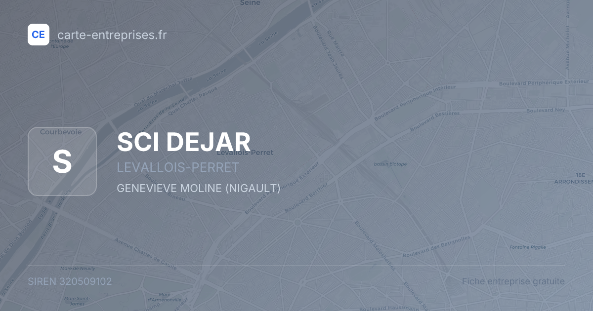 SCI DEJAR — 320509102 — fiche entreprise