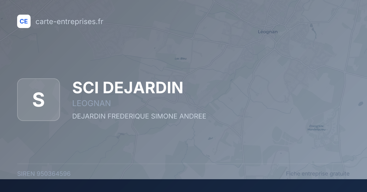 SCI DEJARDIN — 950364596 — fiche entreprise