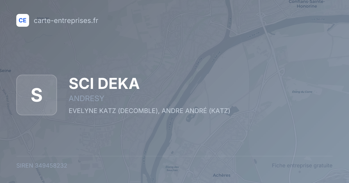 SCI DEKA — 349458232 — fiche entreprise