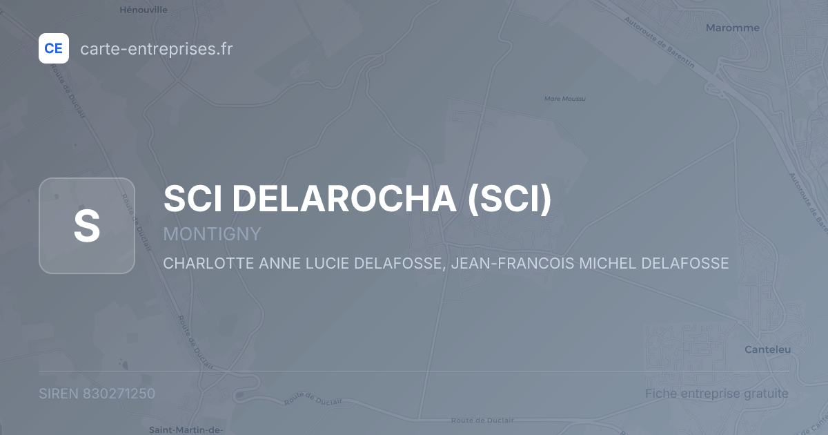SCI DELAROCHA (SCI) — 830271250 — fiche entreprise