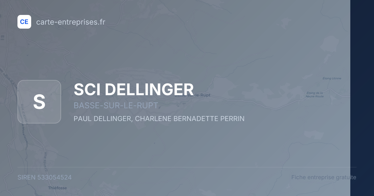 SCI DELLINGER — 533054524 — fiche entreprise