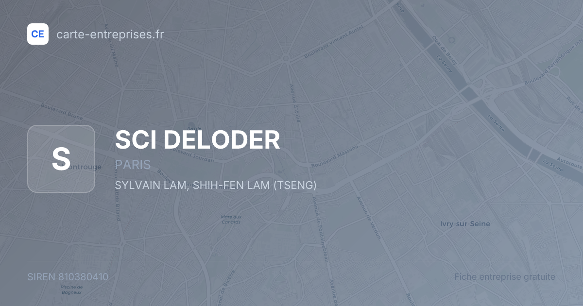 SCI DELODER — 810380410 — fiche entreprise