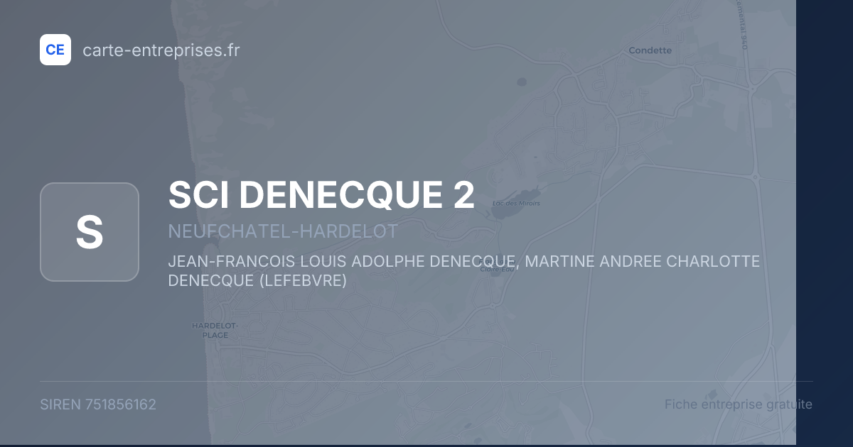SCI DENECQUE 2 — 751856162 — fiche entreprise