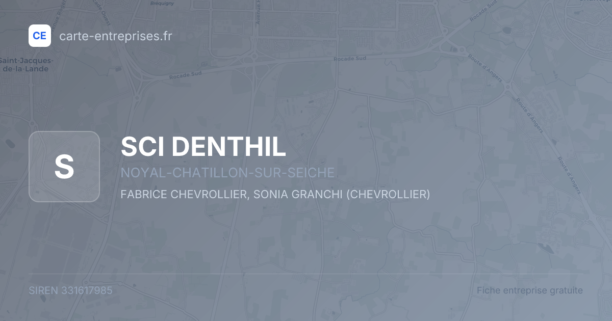 SCI DENTHIL — 331617985 — fiche entreprise