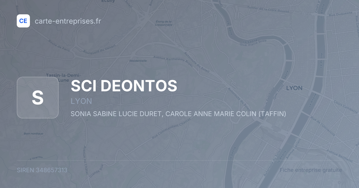 SCI DEONTOS — 348657313 — fiche entreprise