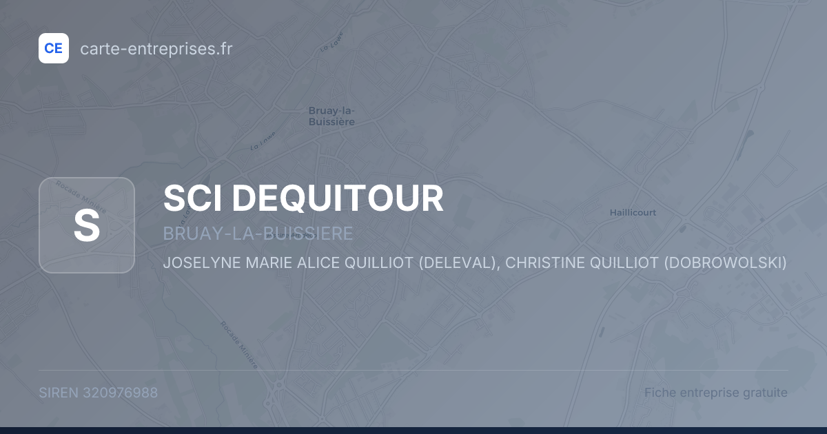 SCI DEQUITOUR — 320976988 — fiche entreprise