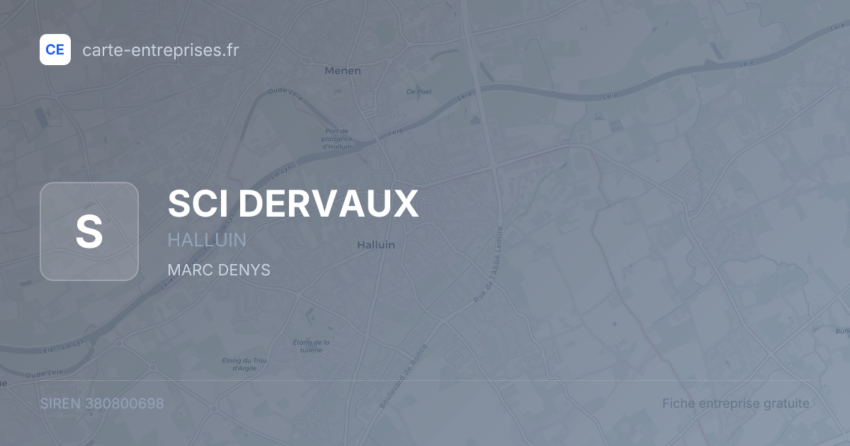 SCI DERVAUX — 380800698 — fiche entreprise